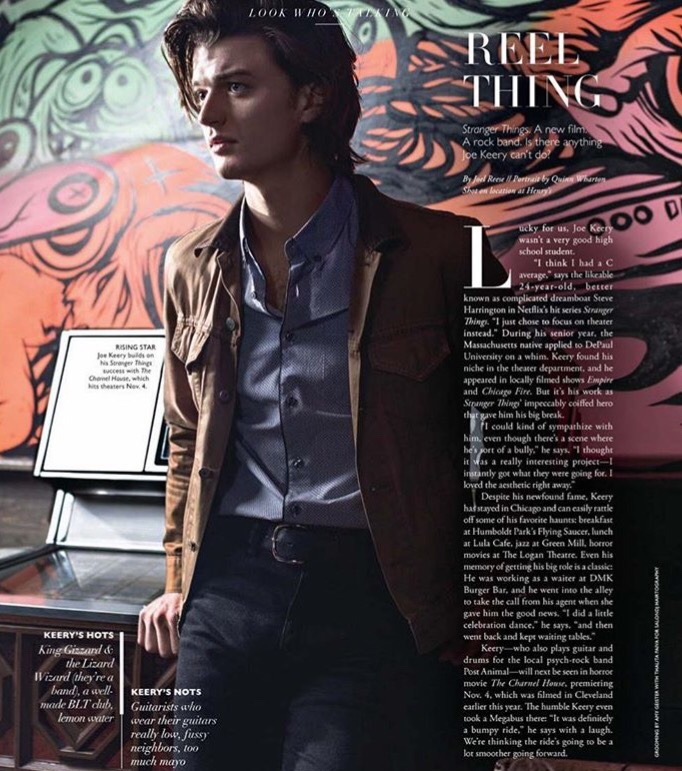 Joe Keery for Chicago Social magazine : Not The American