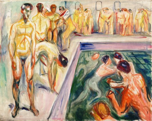 newloverofbeauty: “Edward Munch: Bathers in a Pool (1923) ”