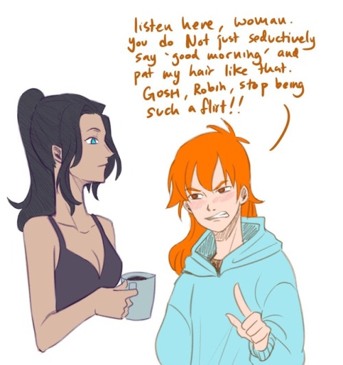 ask-marinestrawhats:Robin with tied hair ♥