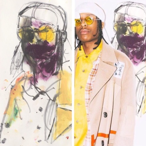 ASAP Rocky raf ASAP Rocky in raf raf simmons 2017 May kacper abolik awge awgeshit kacper abolik painting fine art