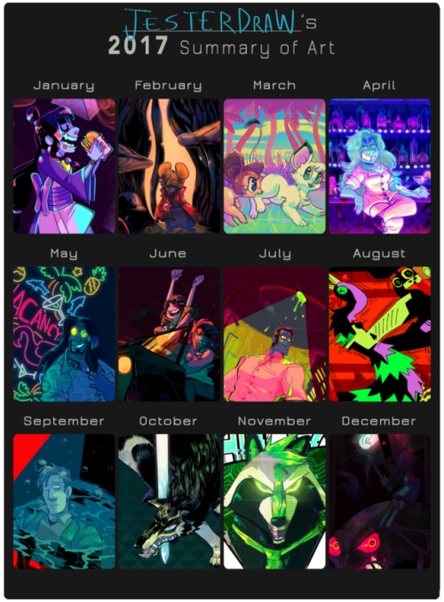 happy new year! My summary of art makes me look more prolific...