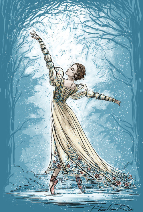 ballet pink roses snowscape phantomrin brynriplingershutt pirouette