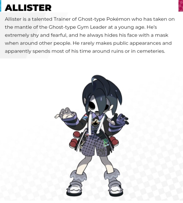 Pokemon Gym Leader Allister Tumblr