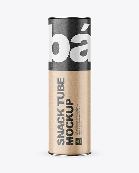 Download deSymbol — Kraft Paper Tube Mockup - Front View Download...