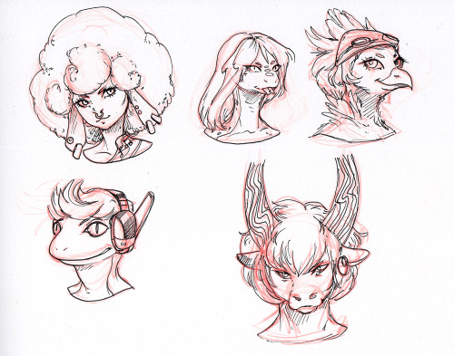 Some concept sketches of some OCs for a project I am working on...