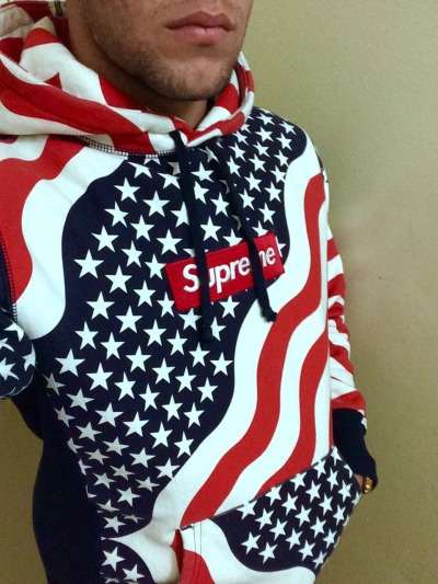 supreme stars and stripes hoodie