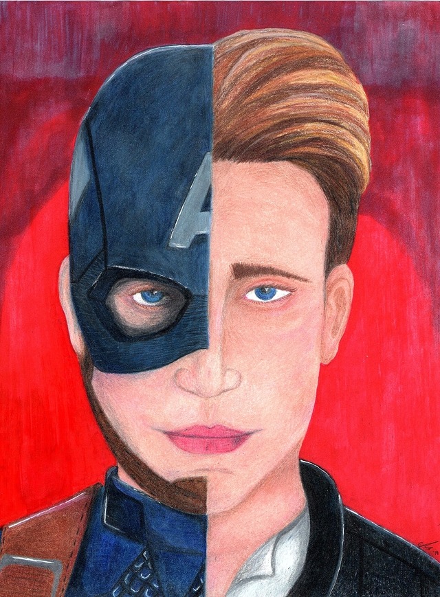 Download Captain America/Steve Rogers - Ink Draw Color