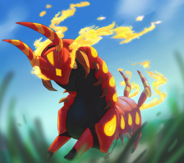 Commission for @Mr_Braken! His lovely pokesona, Igneus the Skorchipede! Commissions info! <--