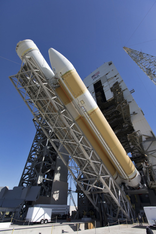 T-97 days - Parker Solar Probe’s Delta IV Heavy erected for...