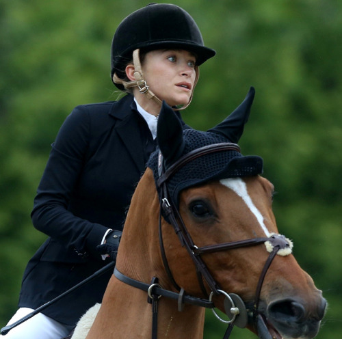 olsendaily:Mary-Kate competing with her horse Fatum at the...