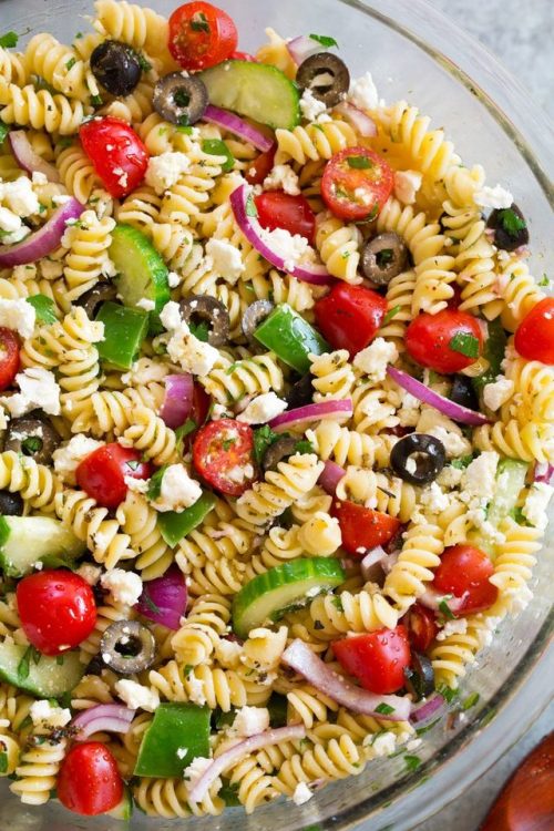 foodffs:Greek Pasta SaladFollow for recipesIs this how you...