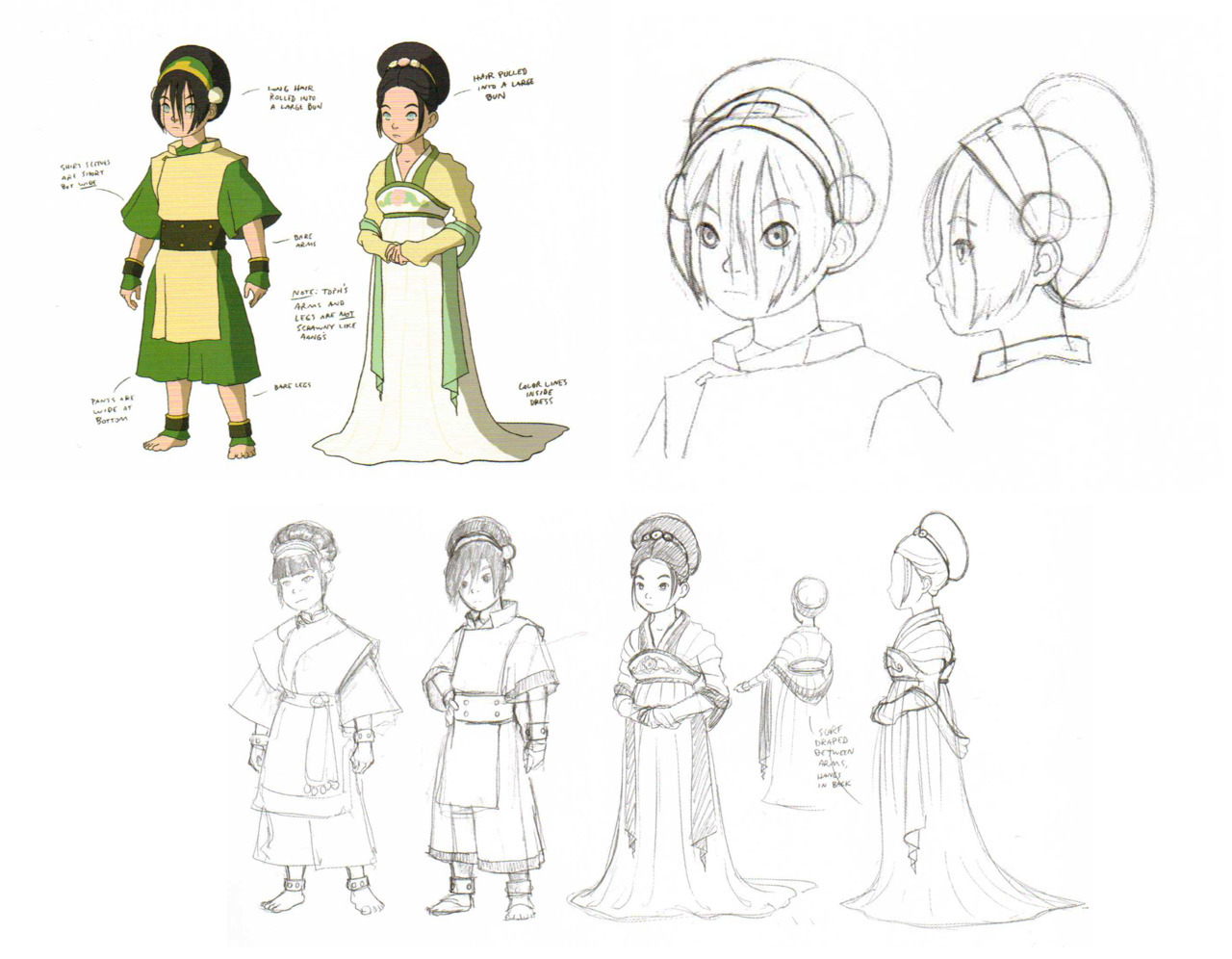 Animation Art — Avatar the Last Airbender model sheets