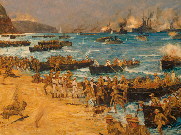 Historical Firearms - Gallipoli In Art 100 Years Ago Today British,...