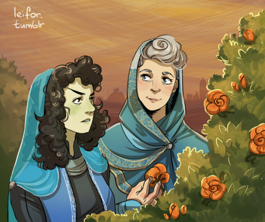 lieutenant-sapphic said to leifor: art suggestion? Saavik with Amanda Grayson, since I believe she was sort of adopted by her...