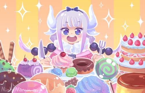kanna kamui anime miss kobayashi& 039;s dragon maid sketchblog dragon maid