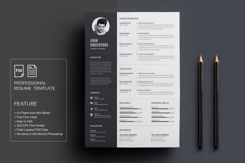 simple resume template tumblr free