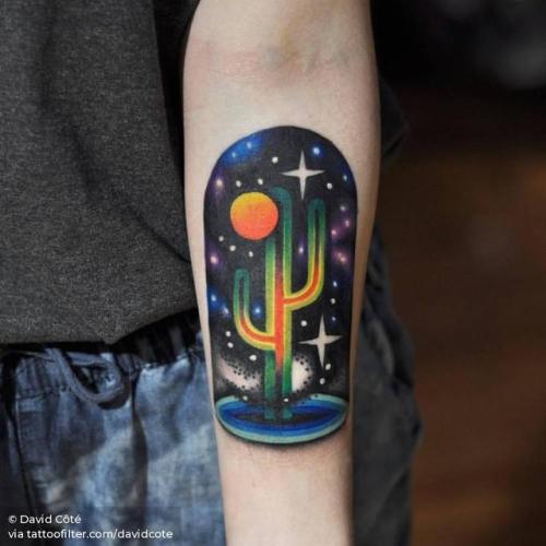 By David Côté, done at Imperial Tattoo Connexion, Montreal.... flower;surrealist;davidcote;cactus;contemporary;facebook;nature;twitter;pop art;inner forearm;medium size