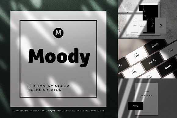 Download DESIGN MOCKUPS - designbrowser: Moody Stationery Mockups ~ Product...