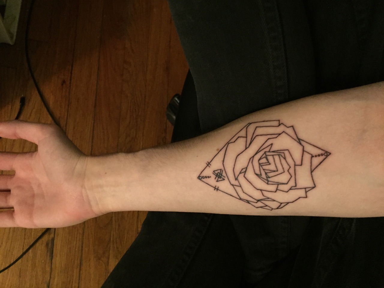 Lord Of The Chinchillas Minimalist Rose And Bind Rune