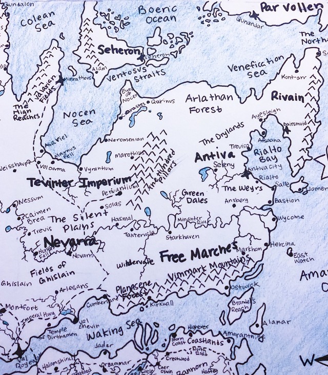 Maker Help Me | I made a full map of Thedas! Zoom in to read all...