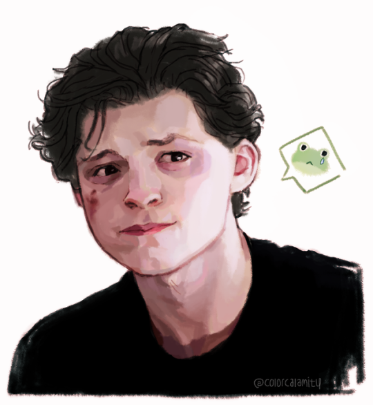 sad spiderboi brings the wiggly eyebrow trend back 🐸
