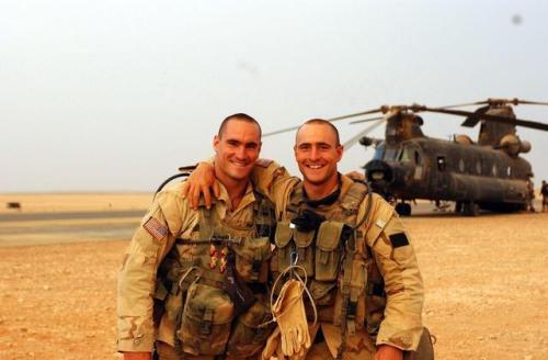 Former NFL Safety and Forever Army Ranger Pat Tillman (left)...