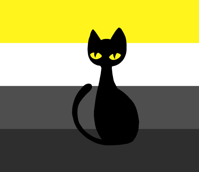 Personalized Pride Flags! — Yellow Eyed black cat based Lesbian and ...