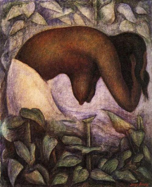 artworthybodies:Bather of Tehuantepec - Diego Rivera, 1923