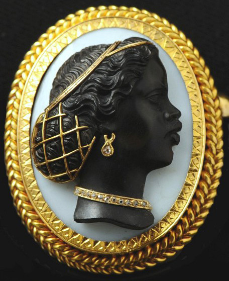 medievalpoc:Cameos featuring detailed profiles of Black men and...