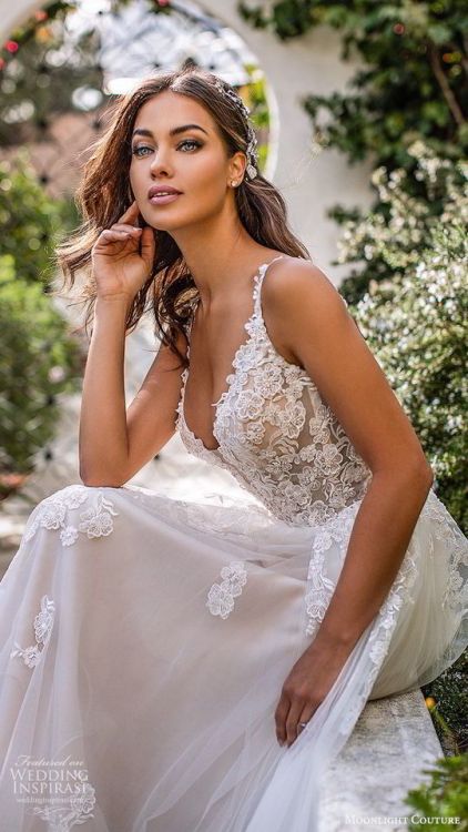 (via Moonlight Couture Fall 2019 Wedding Dresses | Wedding...