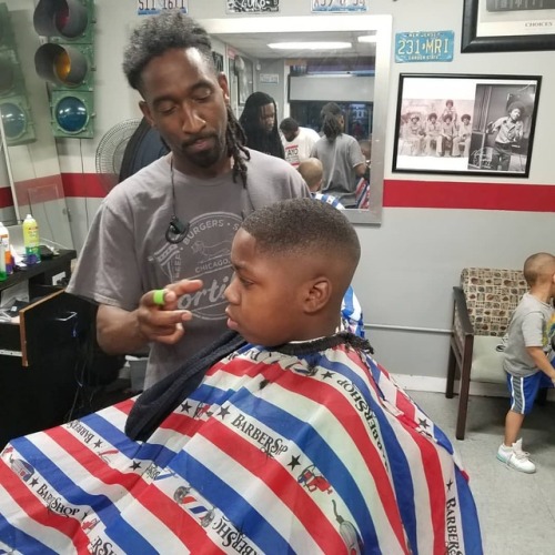 Now ready for school (at Oya’s Barber...