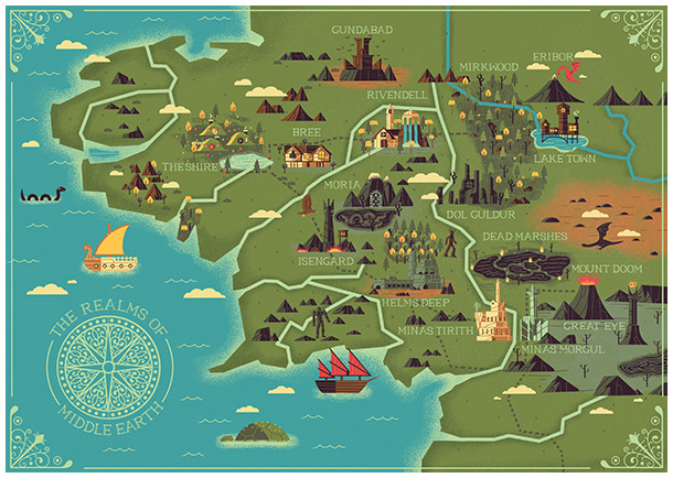 adventures in middle earth map