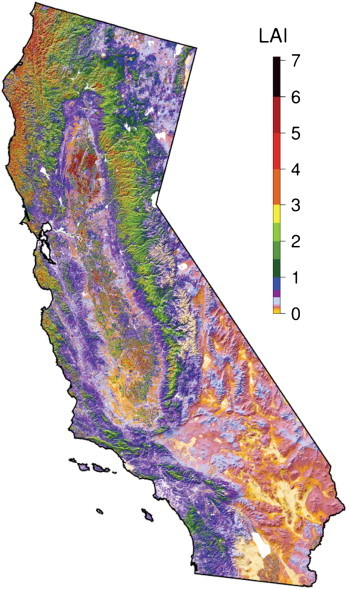 fuck yeah cartography! | maptitude1: This map shows leaf area index (the...