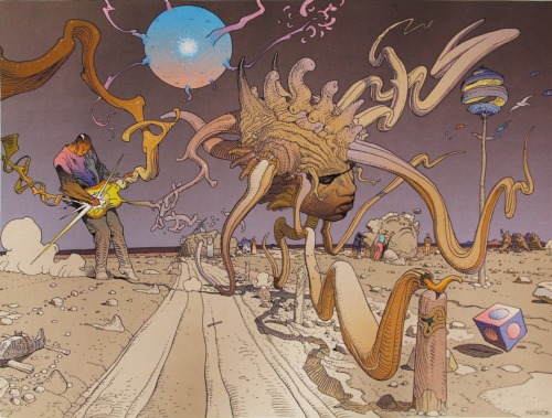 thatofficial70show: Jimi Hendrix by Jean Giraud, AKA Moebius....