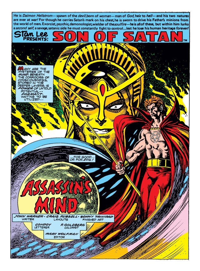 Marvel Comics Title Pages — Son of Satan vol.1 5 (1976) Assassin’s Mind