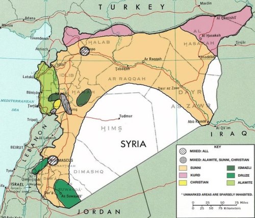 Ethnic composition of Syria c. 1976. - Maps on the Web