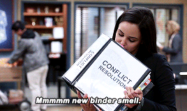 you found a reason to stay — b99 meme: [1/15] things → amy + binders