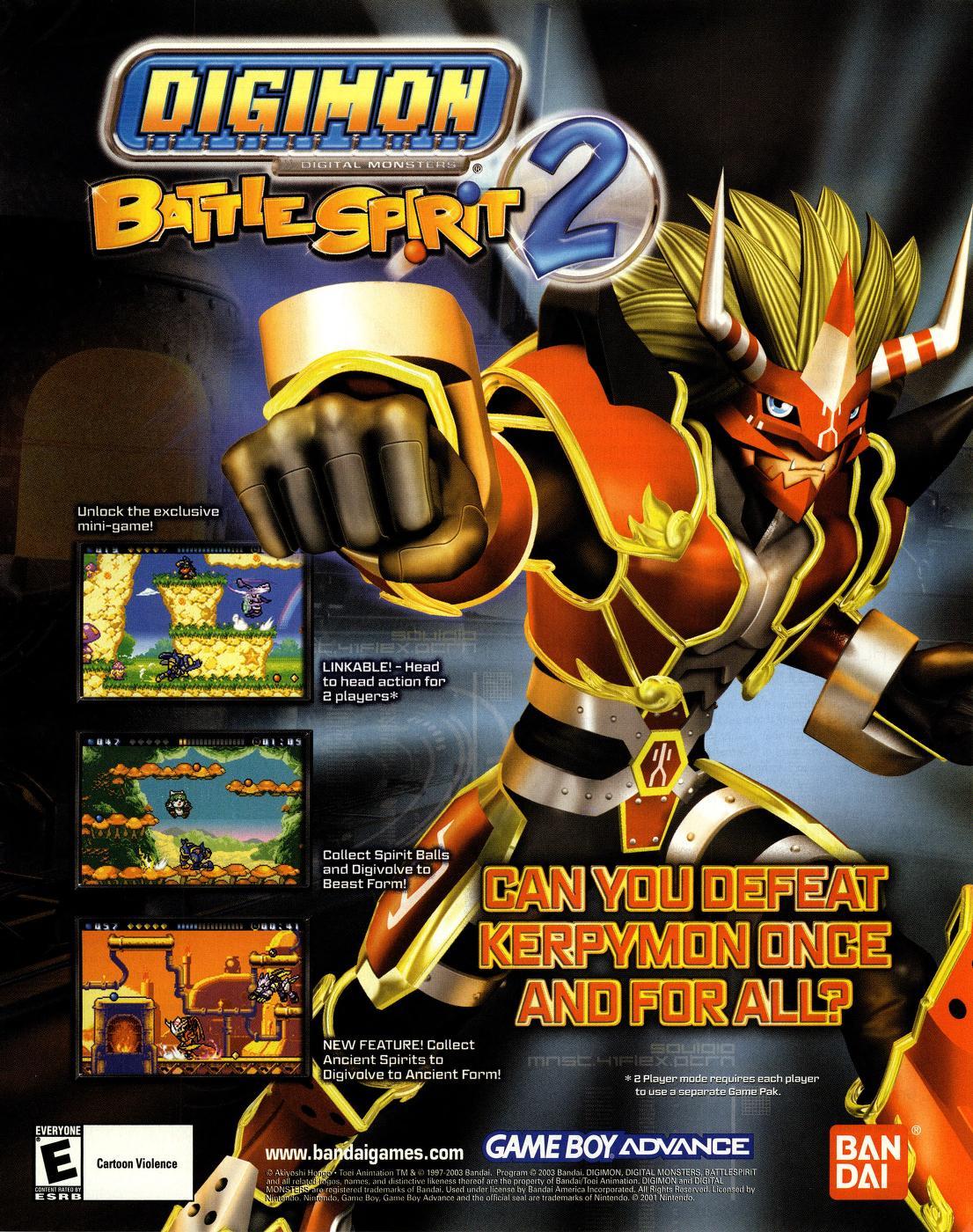 Video Game Print Ads — ‘Digimon Battle Spirit 2’ [GBA] [USA] [MAGAZINE]...