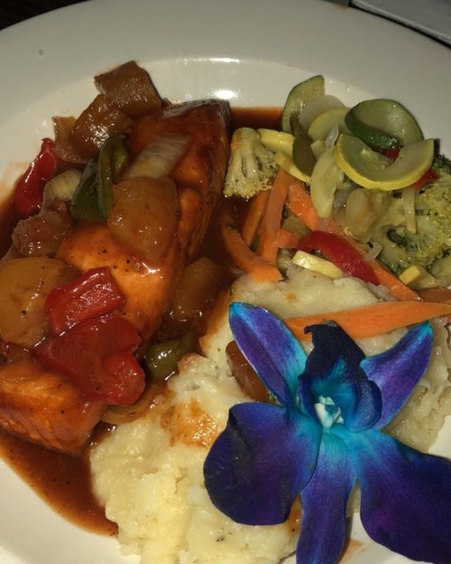 djasporadining:Pineapple Jerk Salmon @caribbeansoulnyc...