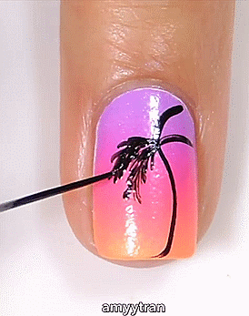 palm tree nails | Tumblr