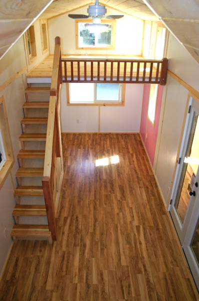 Love this Molecule Tiny Home on wheelsit has stairs!