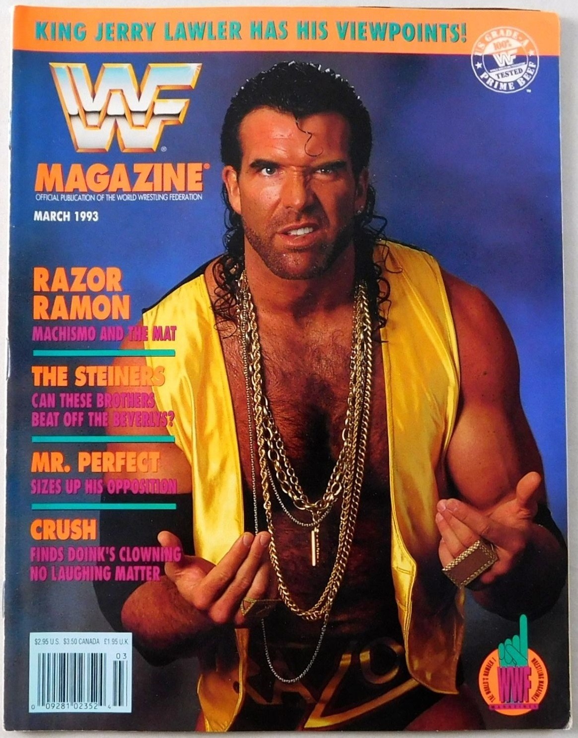Shitloads Of Wrestling - Razor Ramon on the cover of WWF Magazine March. 