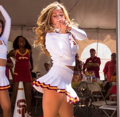 Cheerleader routine upskirt