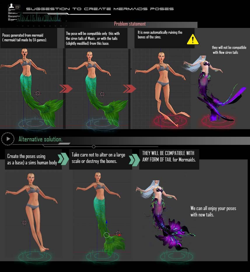 suggestion to create poses of mermaid