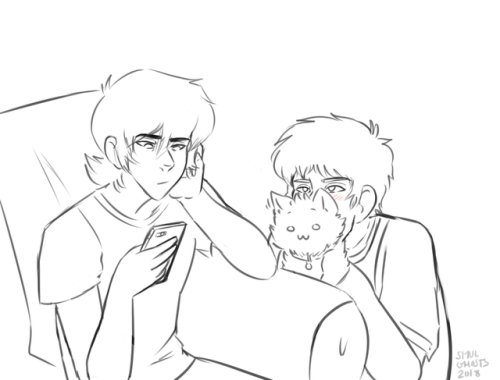 smol-ghosts:When Keith has a bad dayLance and Blue make it...