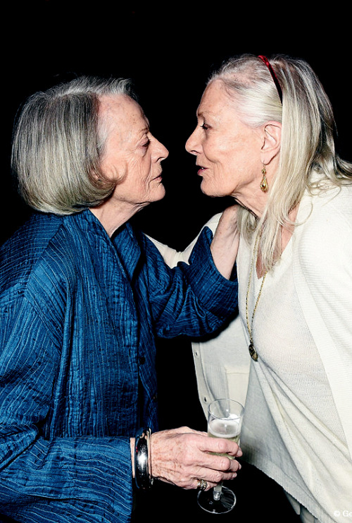 dontbesodroopy:Maggie Smith and Vanessa Redgrave attend a...