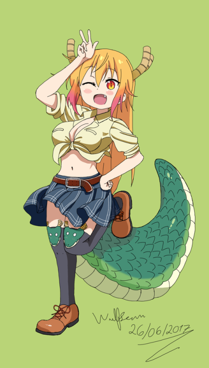 wulfsenn:Well, since i made Miia cosplaying Tohru, why not...