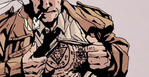 jasontoddwashere:john’s tattoos from hellblazer #181