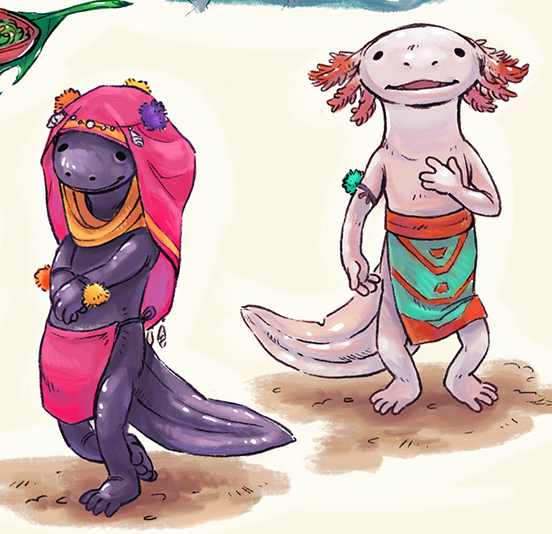 An Art Blog Some Friendly Axolotl People They Eat Bland Soft