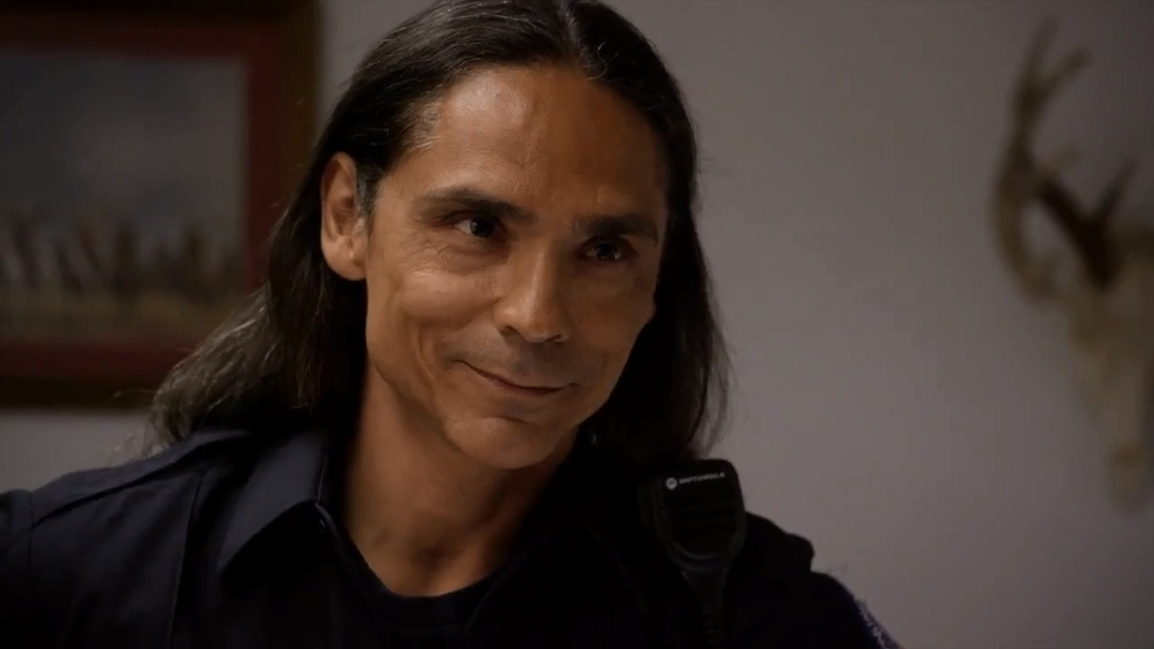 Zahn McClarnon as Officer Mathias in Longmire : My Moonchild